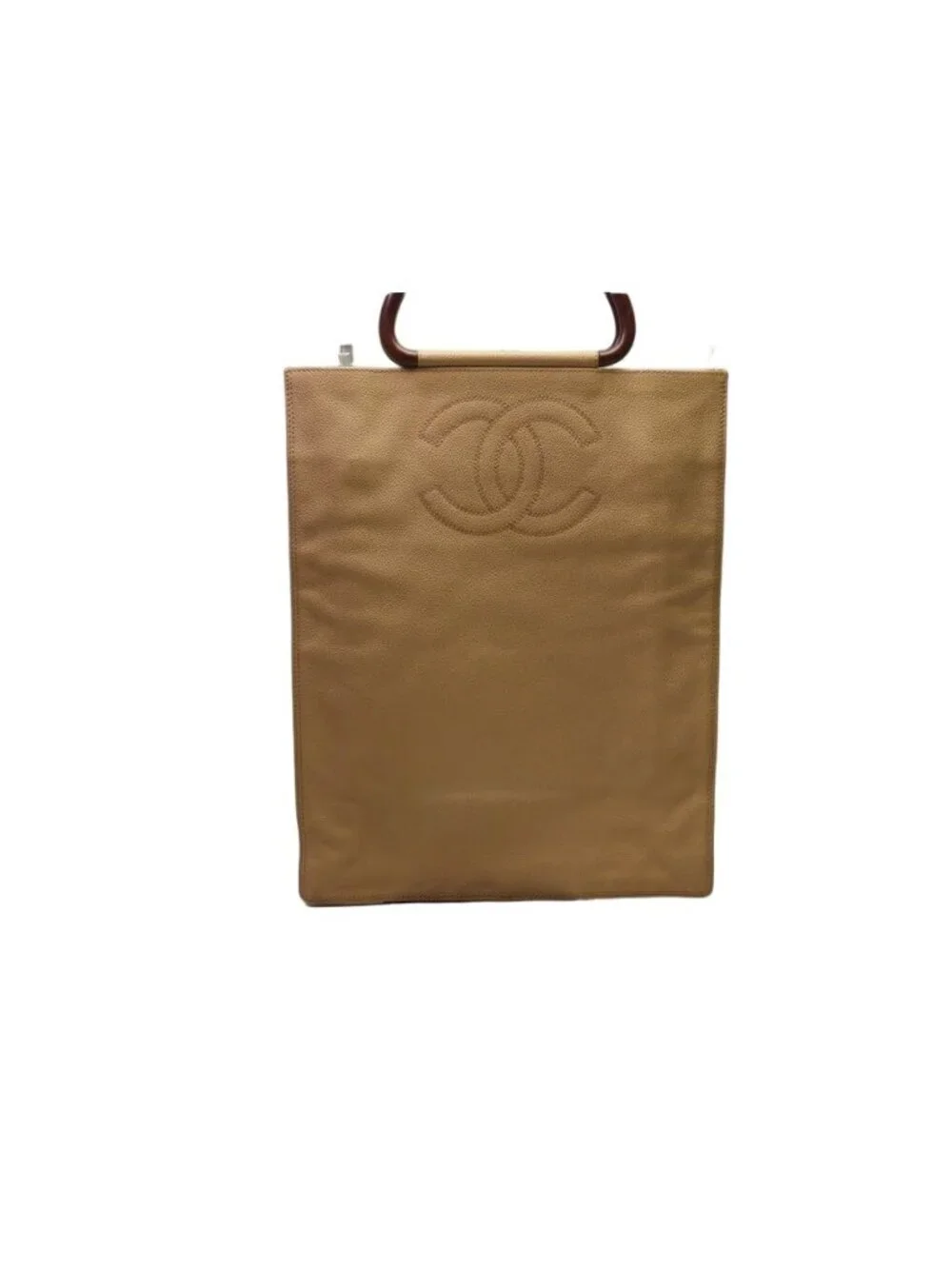 Chanel Caviar Leather Beige Hand Tote Bag